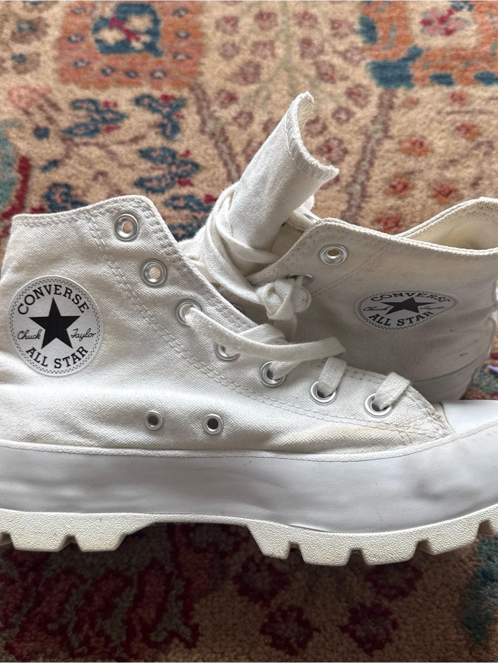Converse White Women’s High-Top Platform Sneakers